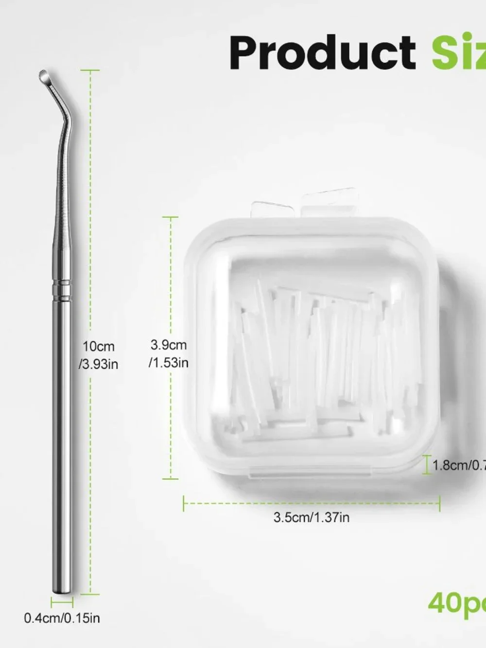 BEZOX Ingrown Toenail Corrector Set - 40 Pcs Pain-Free Toenails Straightener Str